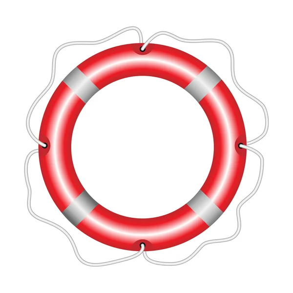 Czerwone koło ratunkowe — Wektor stockowy
