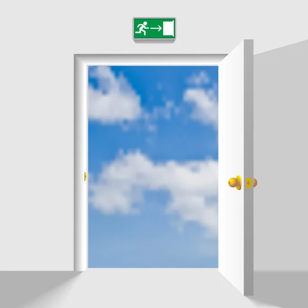 Door to the sky — Stock Vector