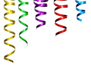 Metallic paper streamers clipart