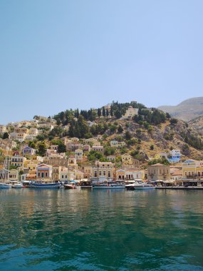 Symi town waterfront clipart