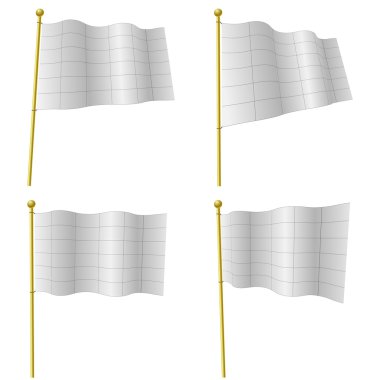 Blank flags clipart