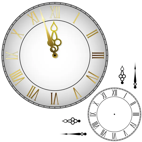 Старомодные настенные часы — стоковый вектор