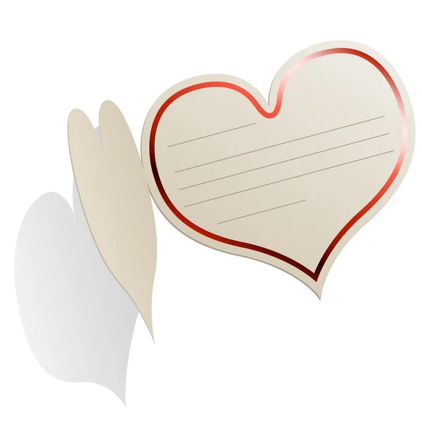 Heart shaped blank Valentine — Stock Vector