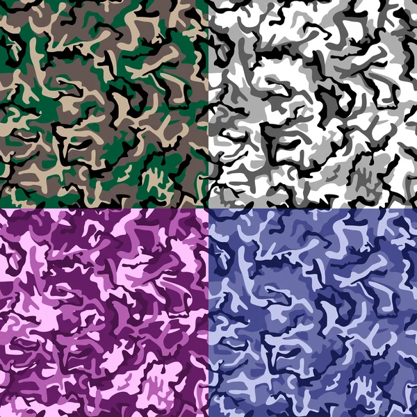Modèle de camouflage sans couture. — Image vectorielle