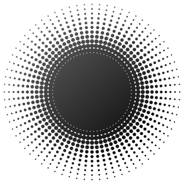 Radial halftone element