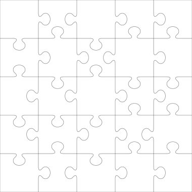 Puzzle vector template.