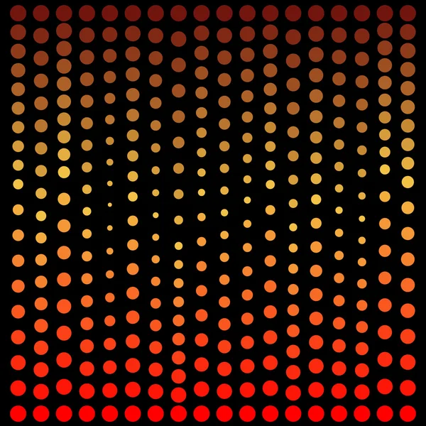 Fire colored halftone circles background — Stock Vector