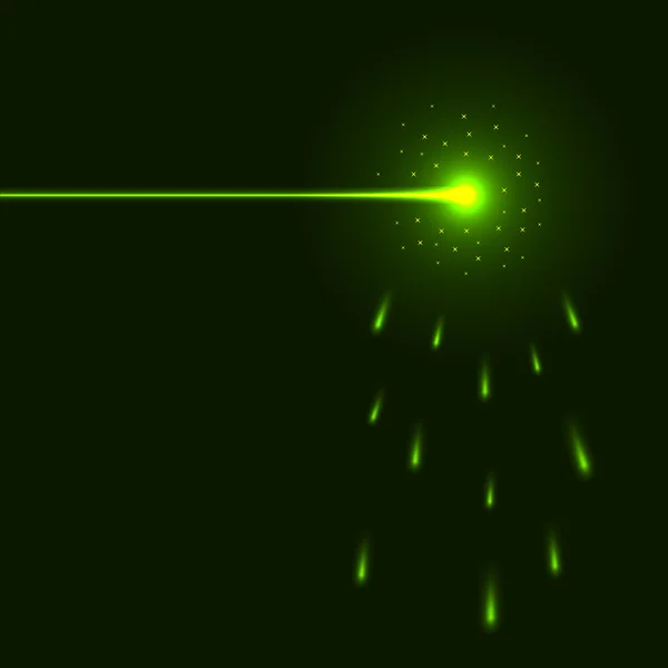 Grüner Laserstrahl — Stockvektor
