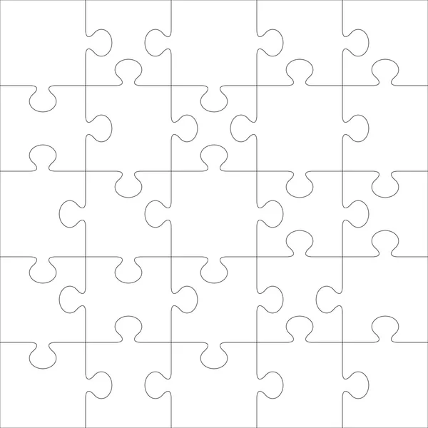 Puzzle vektor šablona. — Stockový vektor