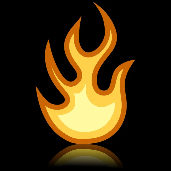 Απλή φωτιά εικονίδιο — Διανυσματικό Αρχείο