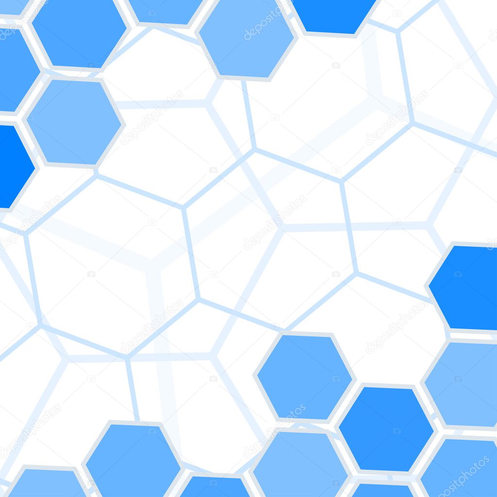 Blue hexagons background