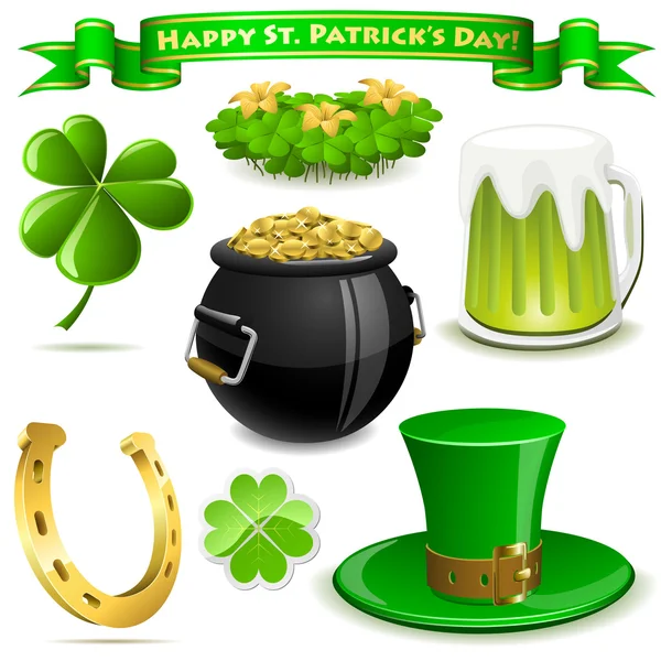 Saint Patrick’s Day symbols — Stock Vector