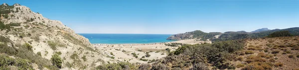 Tsampika beach panorama — Stockfoto