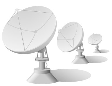 Satellite dishes clipart