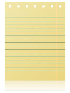 Notepad lined page clipart