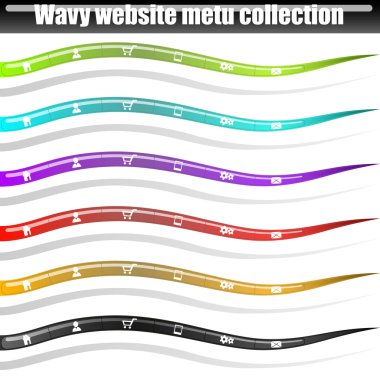 Wavy menu bars clipart