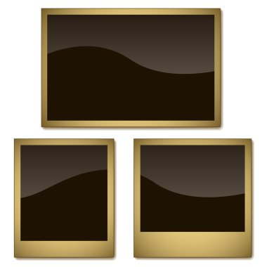 Aged photo frames clipart