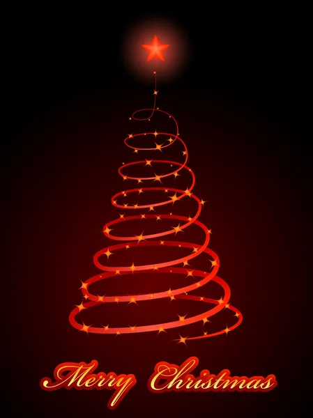 Sparkling Christmas tree — Stock Vector