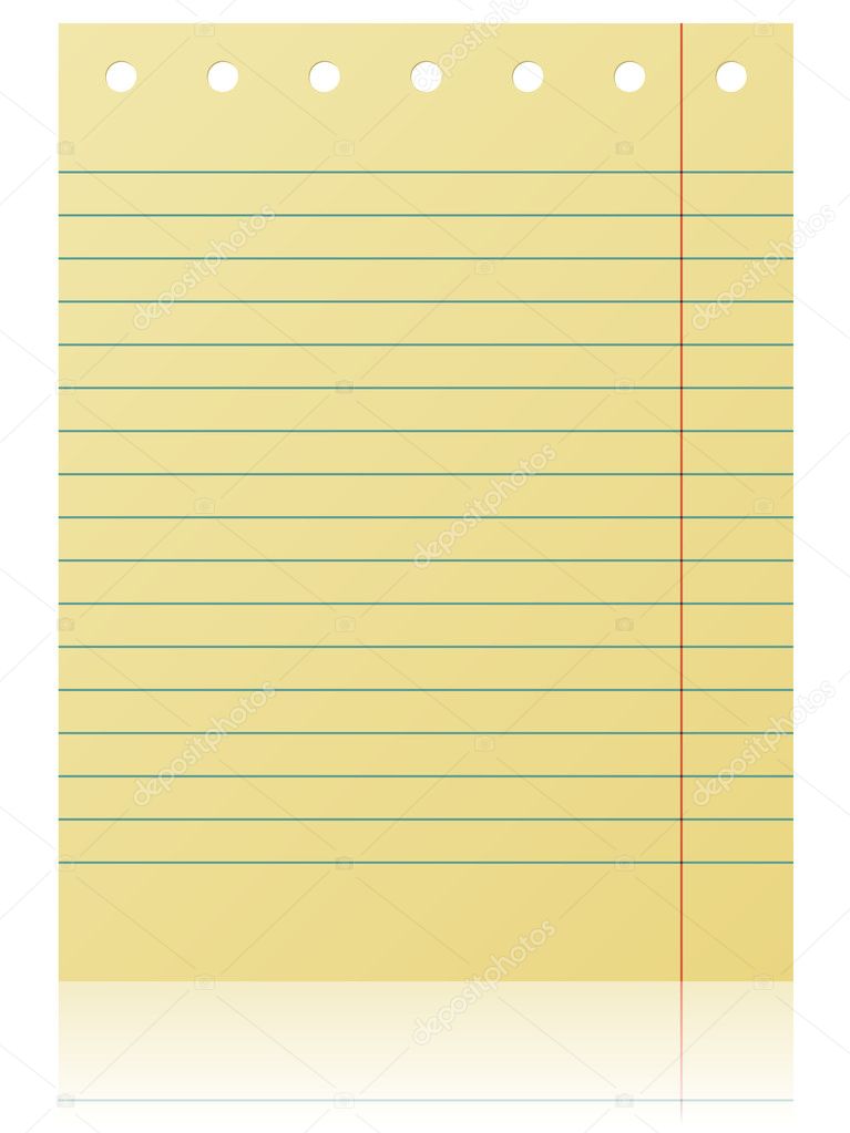 Notepad lined page