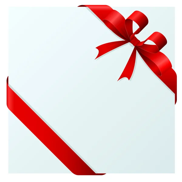 Rote Schleife und Geschenkpapier — Stockvektor