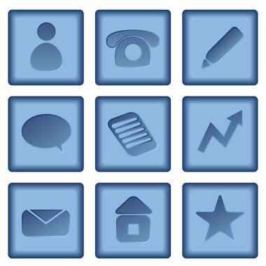 Business buttons set clipart