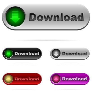 Download buttons clipart