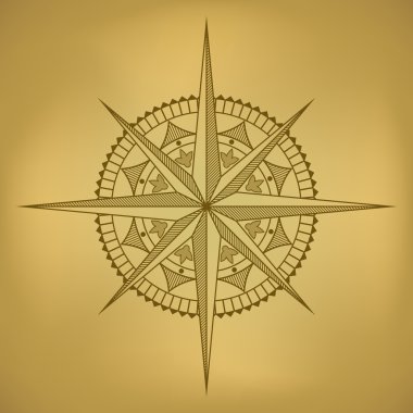 Old-styled wind rose clipart