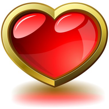 Framed glossy heart clipart