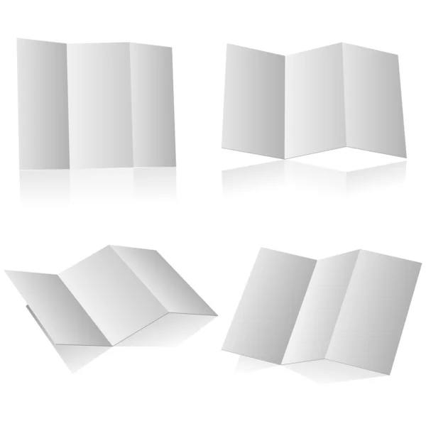 空白の折り畳み小冊子 — ストックベクタ