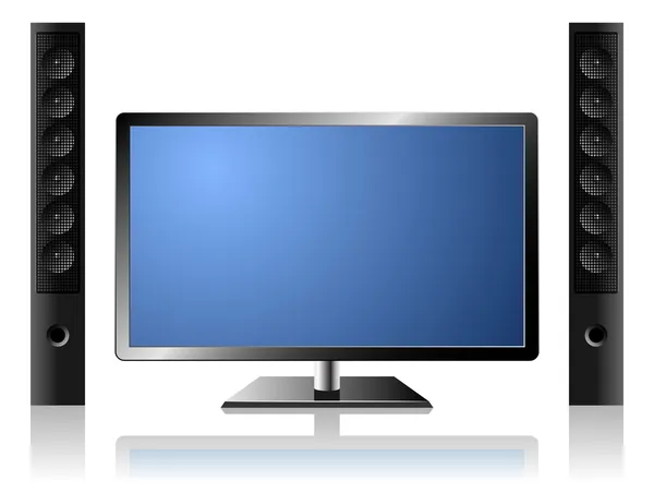 Moderner Flachbildfernseher — Stockvektor