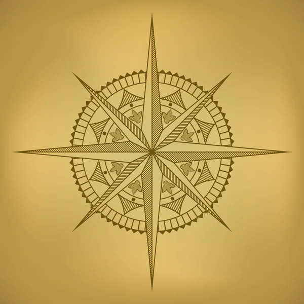 Old-styled wind rose — Stock Vector