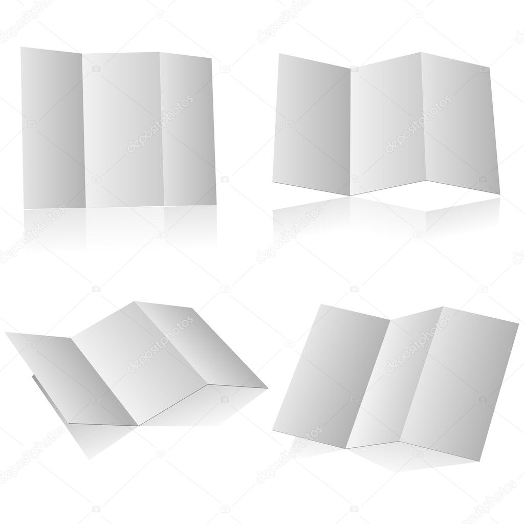 Blank folding booklet