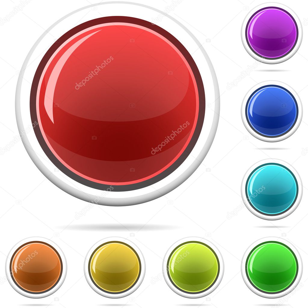 Spherical glossy buttons