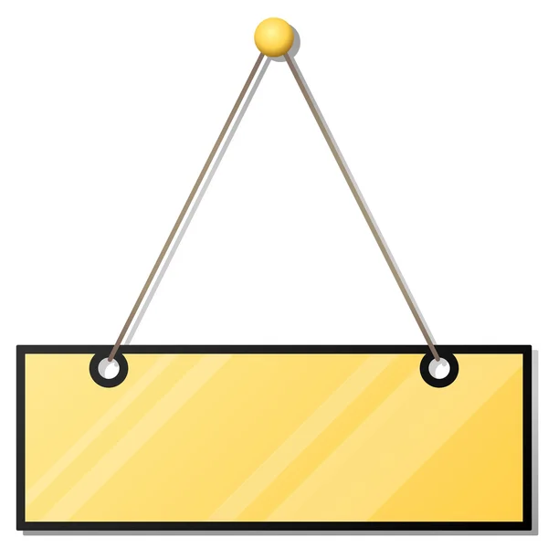 空白的黄色门牌 — 图库矢量图片