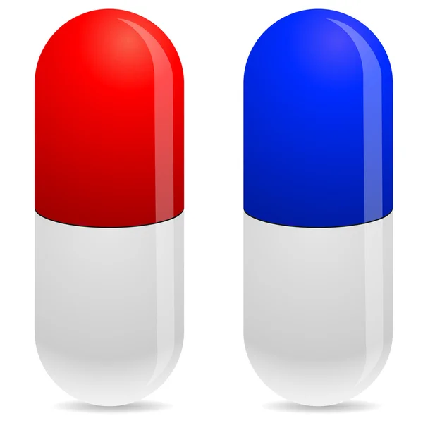 Ícones de vetor de pílula — Vetor de Stock
