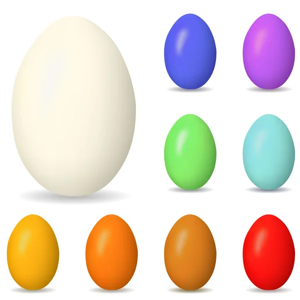 Кольорові великодні яйця — стоковий вектор