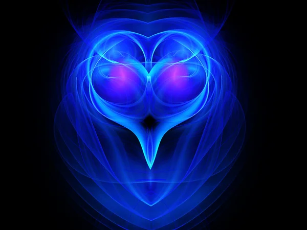 Abstract blue heart background — Stock Photo, Image