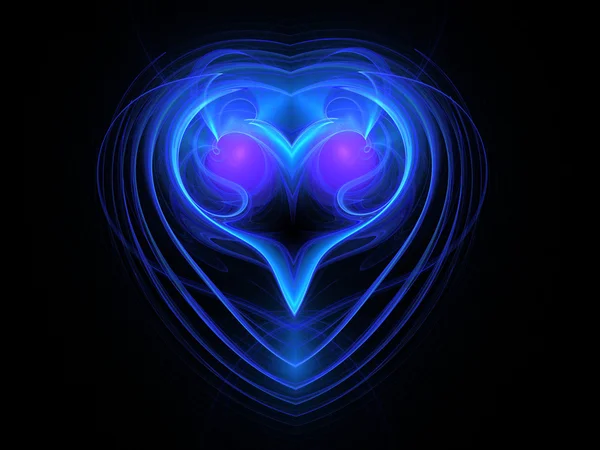 Fondo azul abstracto del corazón — Foto de Stock