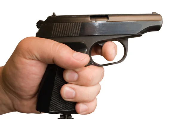 Pistol in a hand — Stock Photo, Image