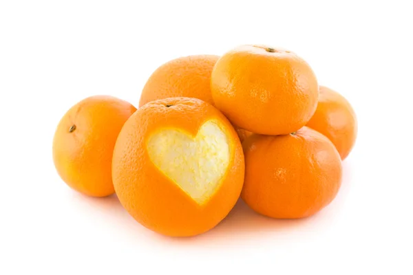 Oranžové srdce — Stock fotografie