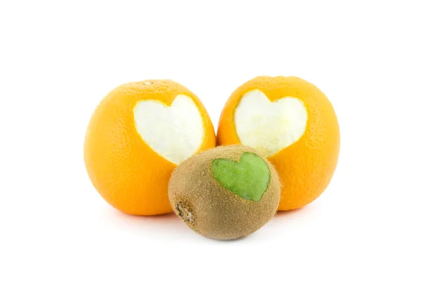 Coração de fruta — Fotografia de Stock