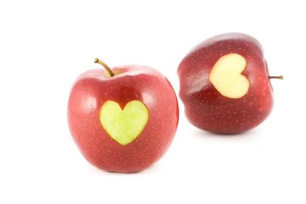 Apple, серце — стокове фото