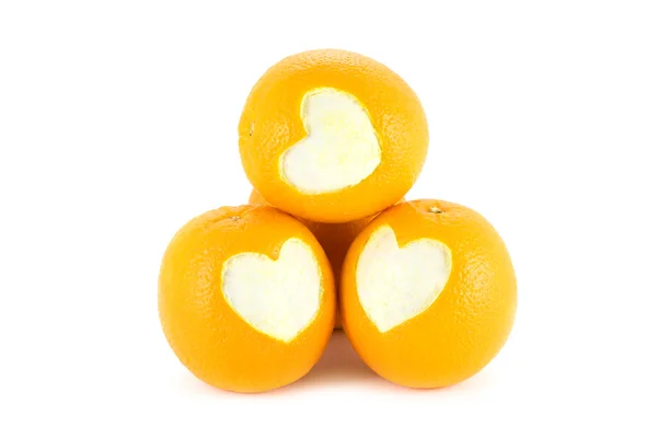 Cuore d'arancia — Foto Stock