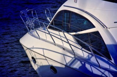 Luxury motor yacht clipart