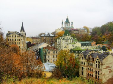 Autumn city Kiev at autumn clipart