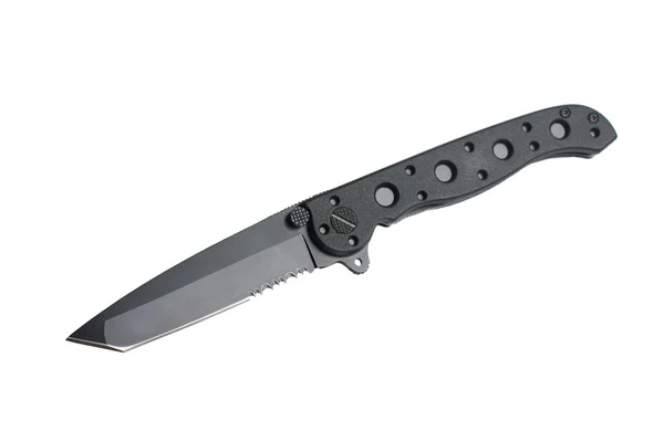 Чёрный тактический нож — стоковое фото