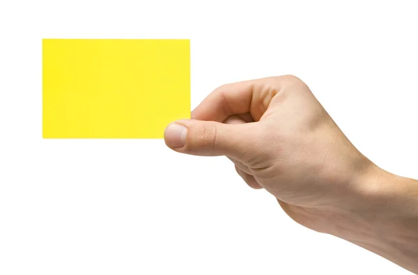 Желтая карточка — стоковое фото