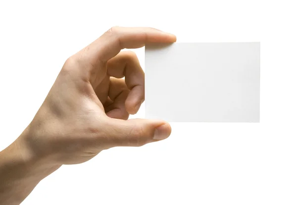 Cartão branco — Fotografia de Stock