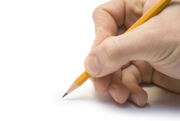 Hand with the pencil — Stock Photo, Image
