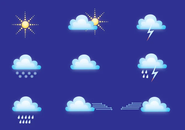Ikony pogody — Zdjęcie stockowe